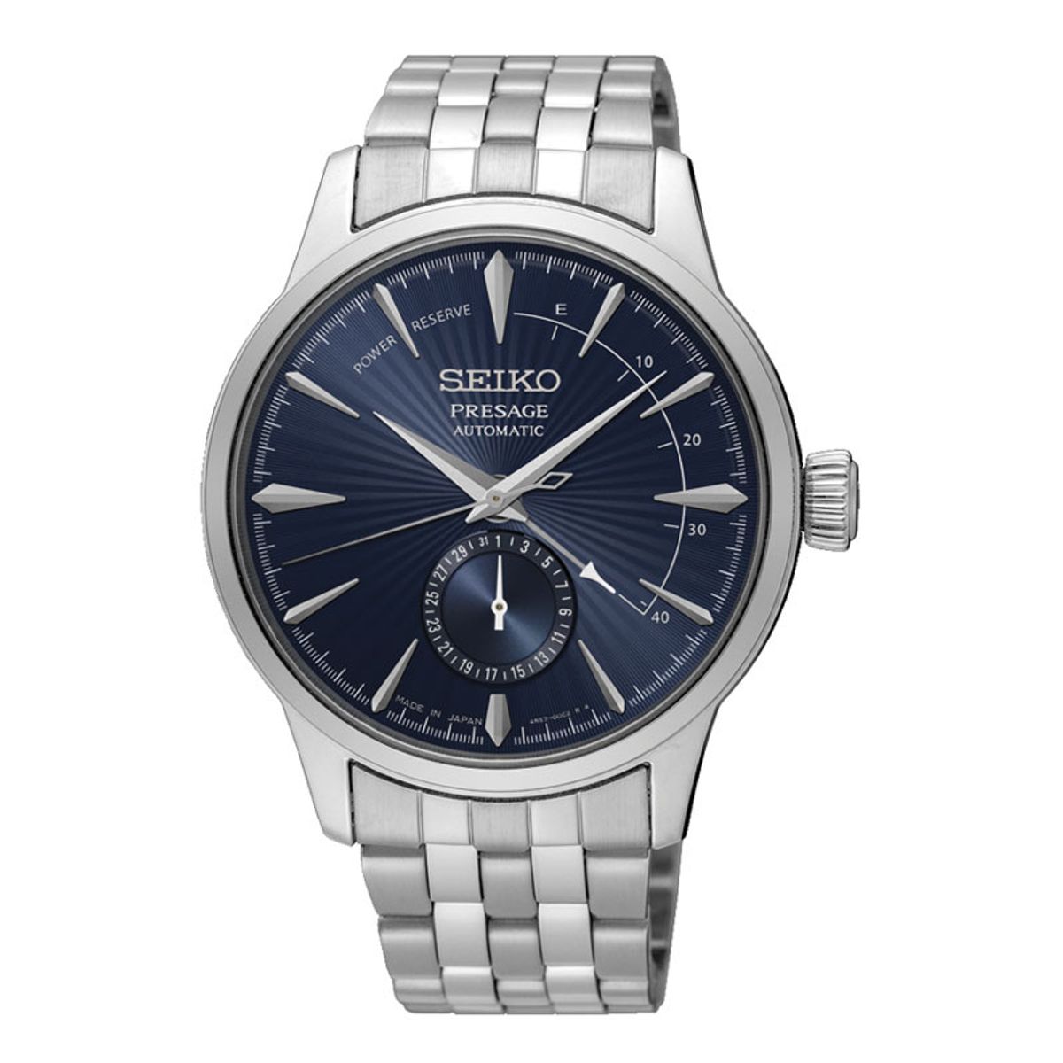 Seiko Presage Automatic i stål med blå skive Ø41