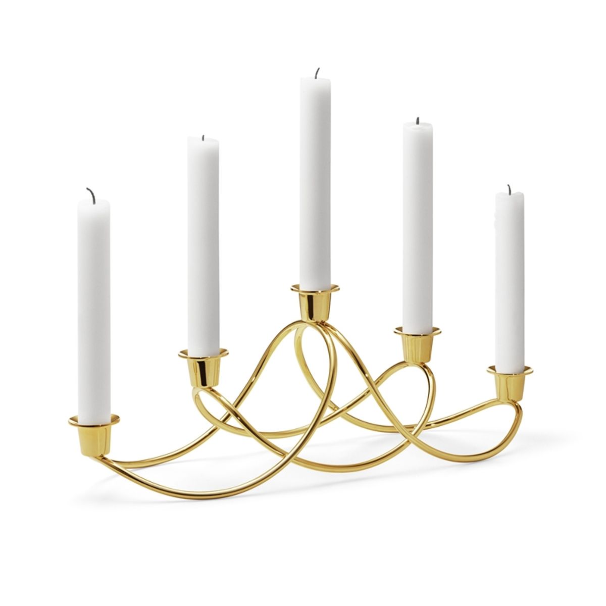 Georg Jensen HARMONY lysestage, 18 kt. forgyldt