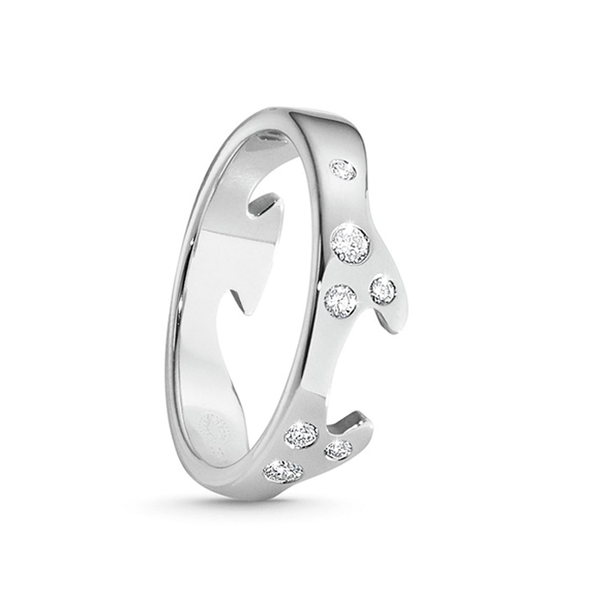 Georg Jensen Fusion AB endering 1367, 18 kt. hvidguld med 8 diamanter