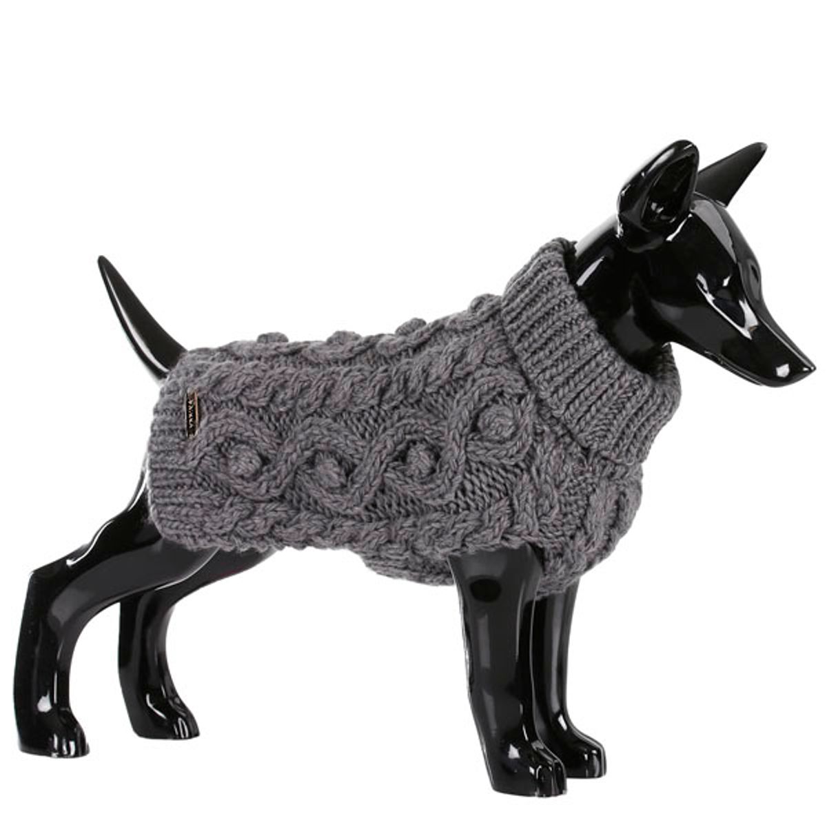 Paikka håndlavet hundesweater grå-25 cm