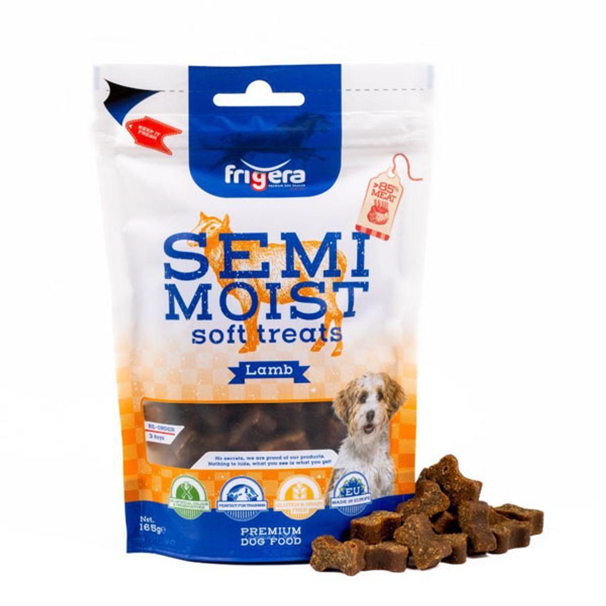 Semi-moist hundegodbidder lam 165g