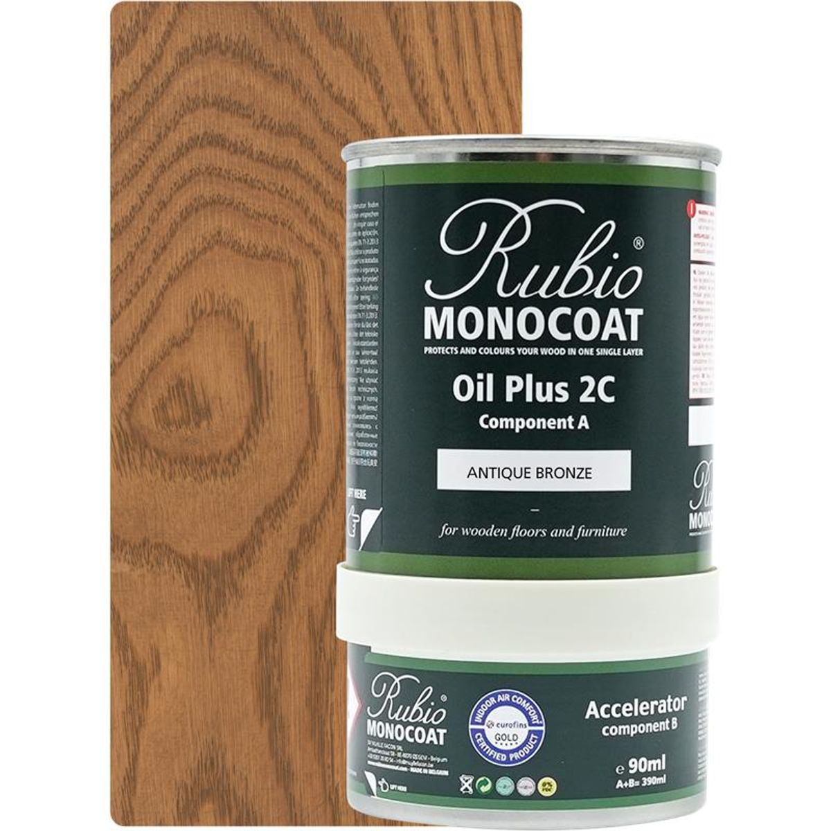 Rubio Monocoat olie Plus 2C Antique Bronze 390 ml inkl. accelerator 90 ml.