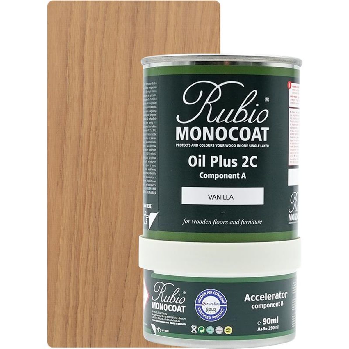 Rubio Monocoat olie Plus 2C Vanilla 390 ml inkl. accelerator 90 ml.