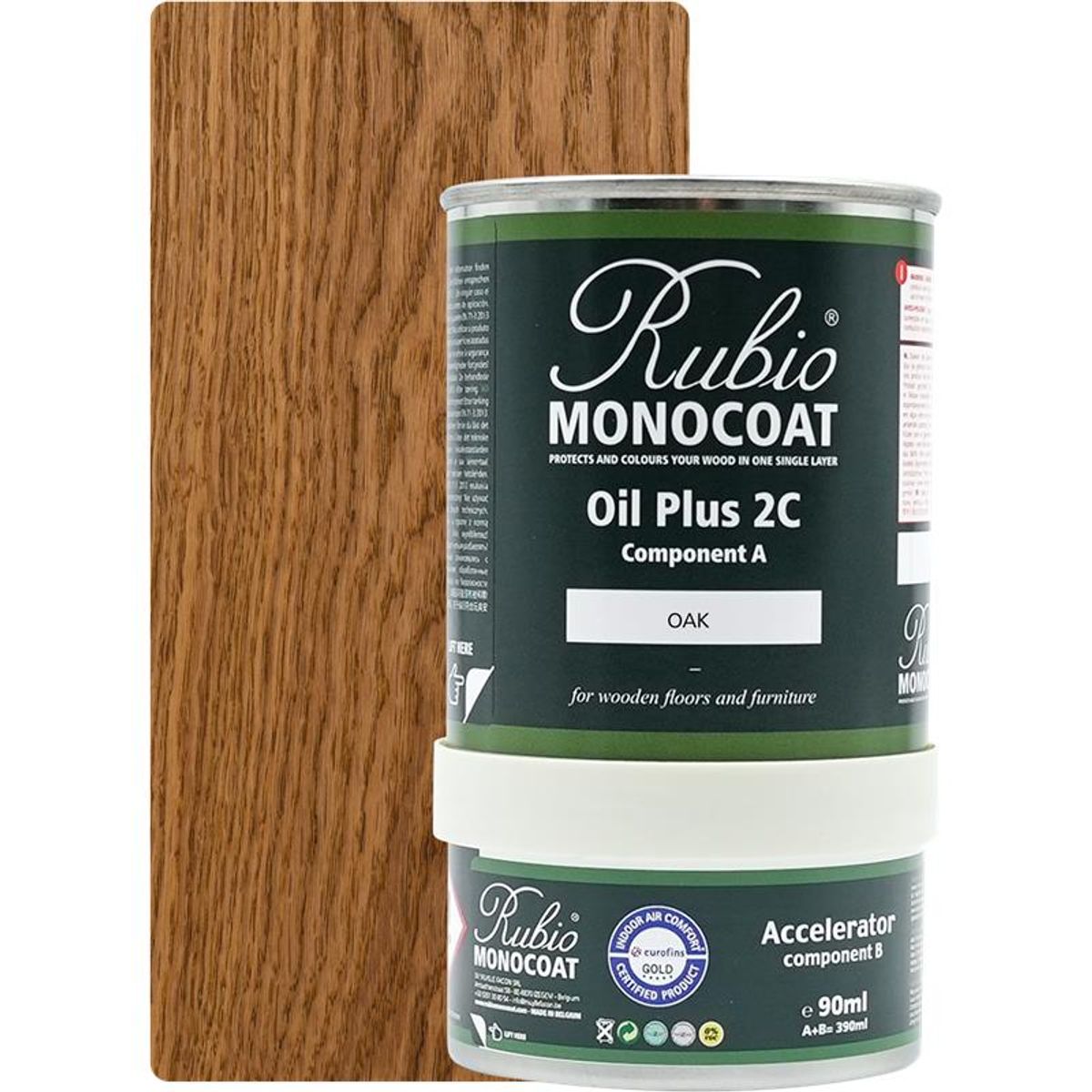 Rubio Monocoat olie Plus 2C Oak 390 ml inkl. accelerator 90 ml.