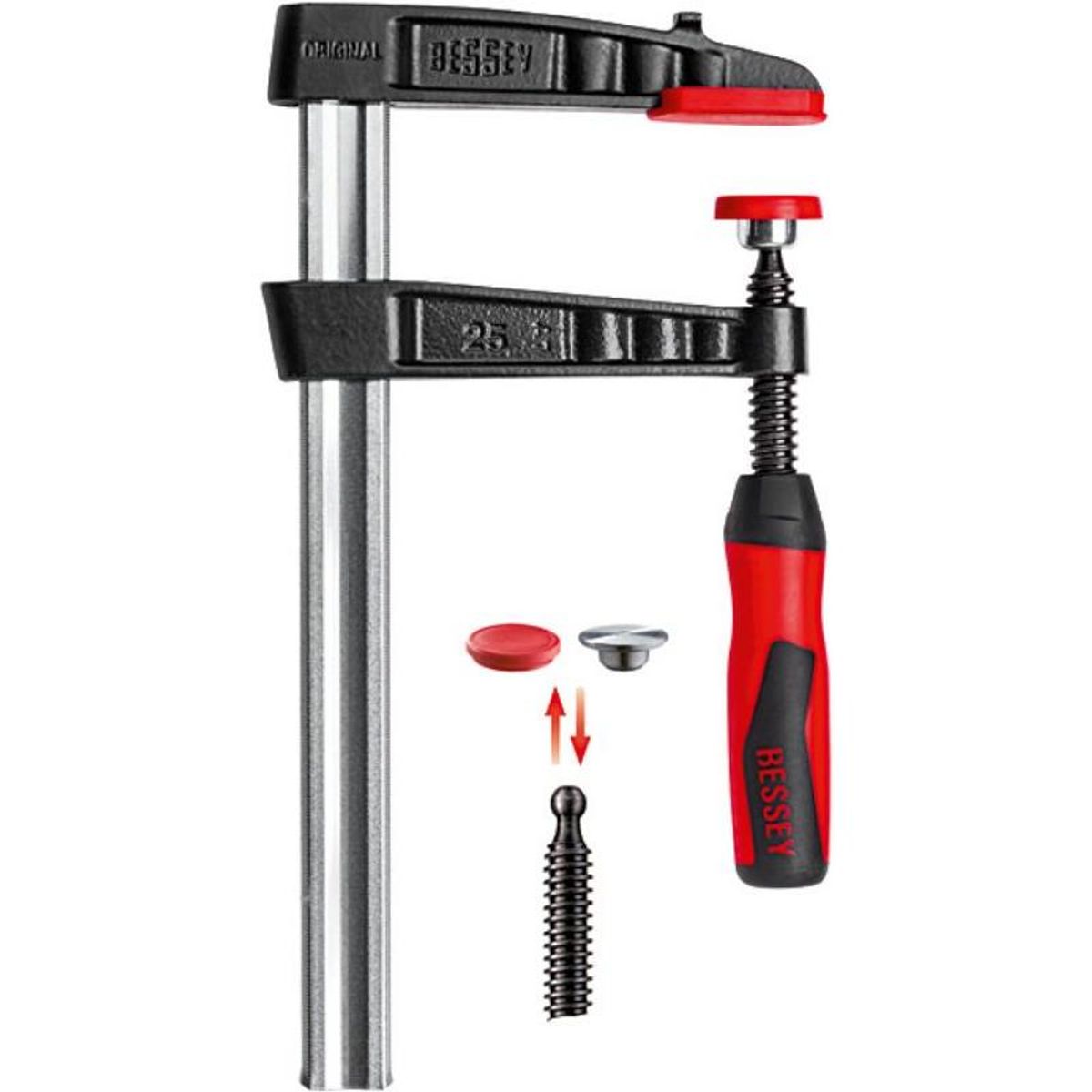 BESSEY Helsmedede stålskruetvinger 60cm