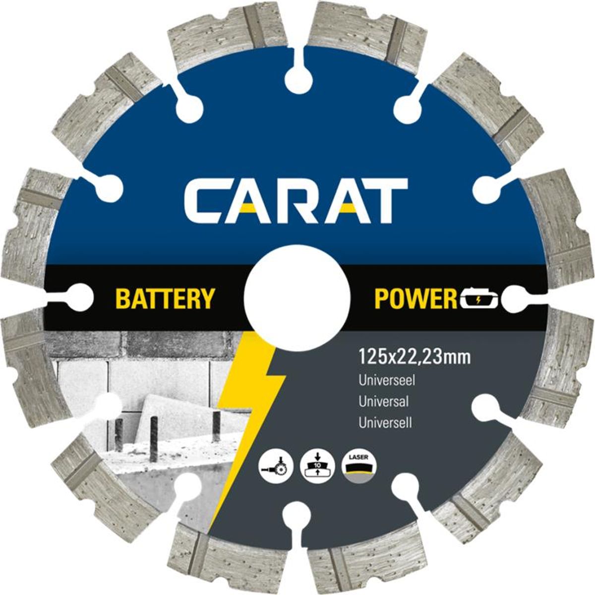 Carat UNI Batteri power 125x22,23mm