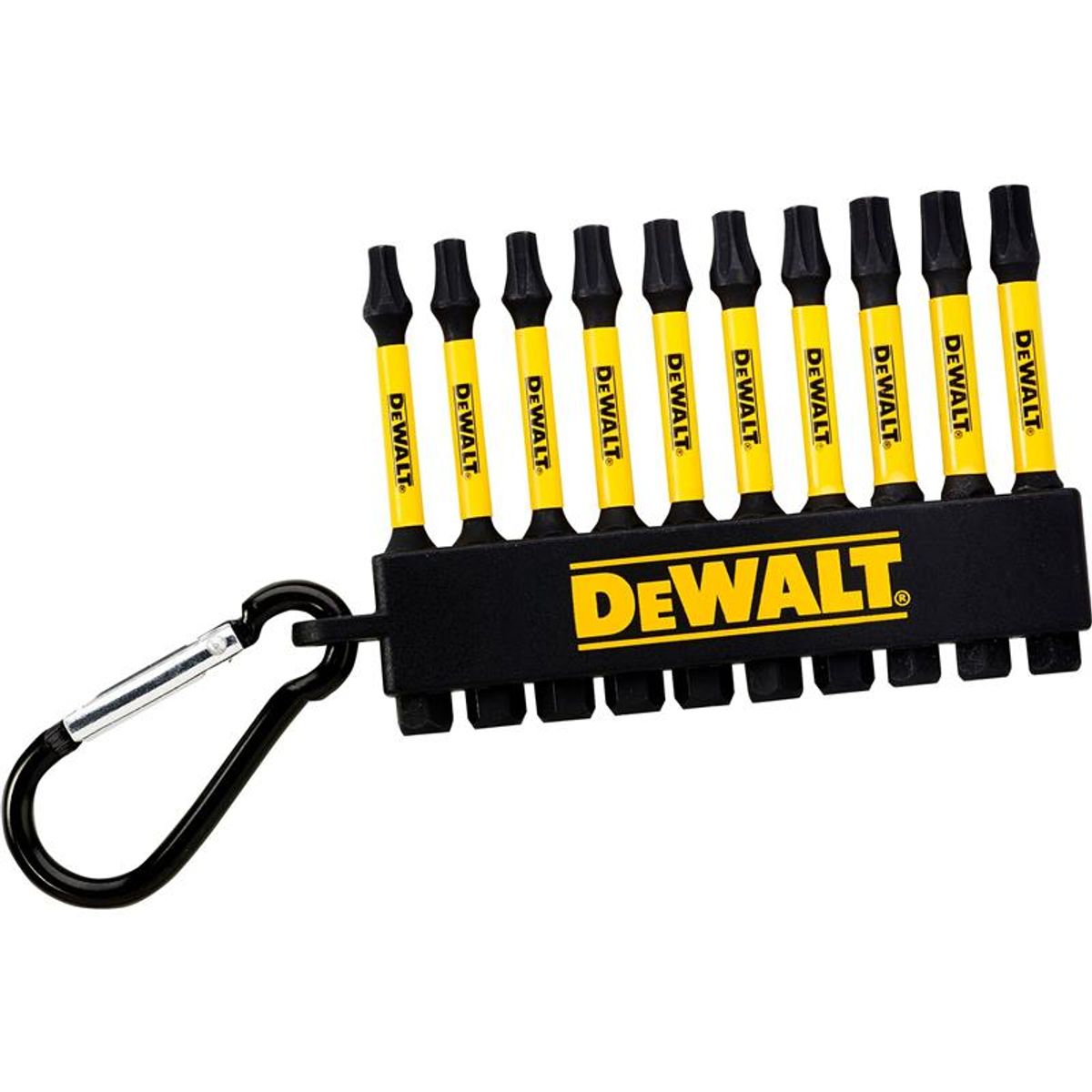 DeWalt Torx 10stk mix i Nøglering IMPACT 50mm 3 x T20 4 x T25 3 x T30