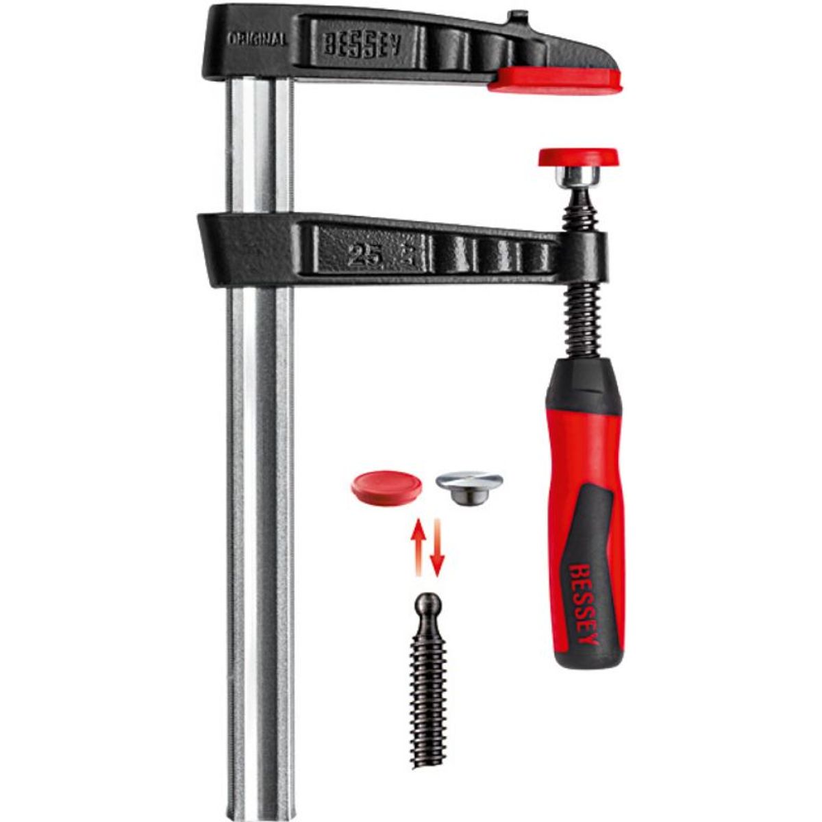 BESSEY Helsmedede stålskruetvinger 25cm