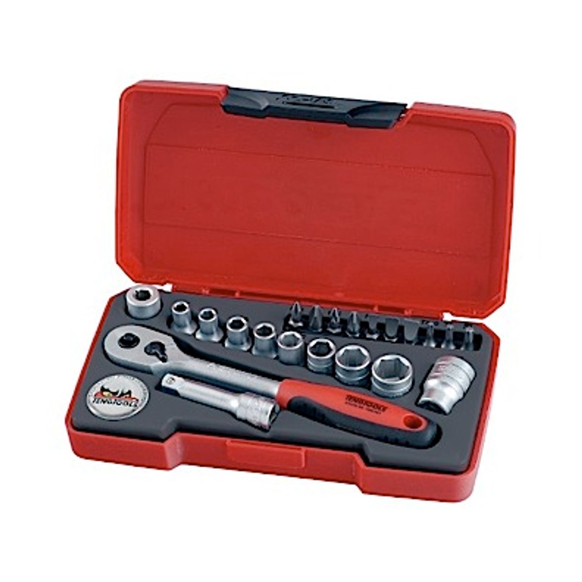 Teng Tools Topnøglesæt og bits 1/4" T1422 - 22 dele