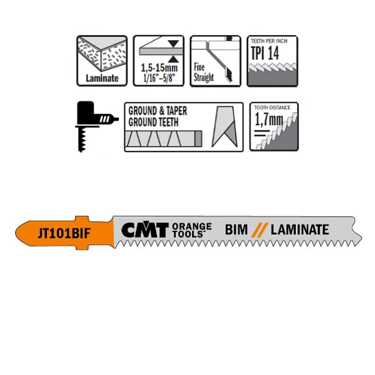 Stiksavklinge 58mm BIM Laminat