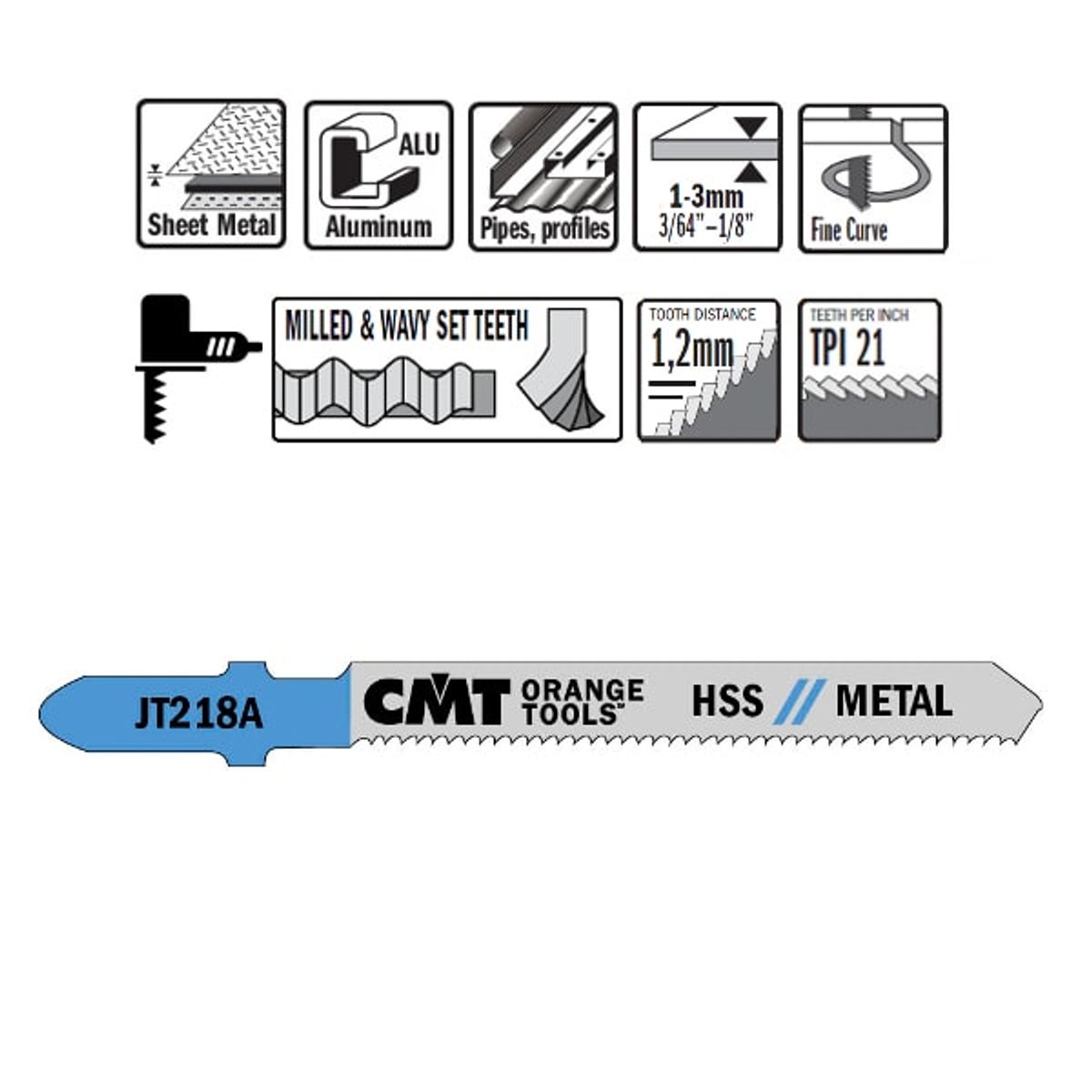 Stiksavklinge 50mm HSS Metal Basic