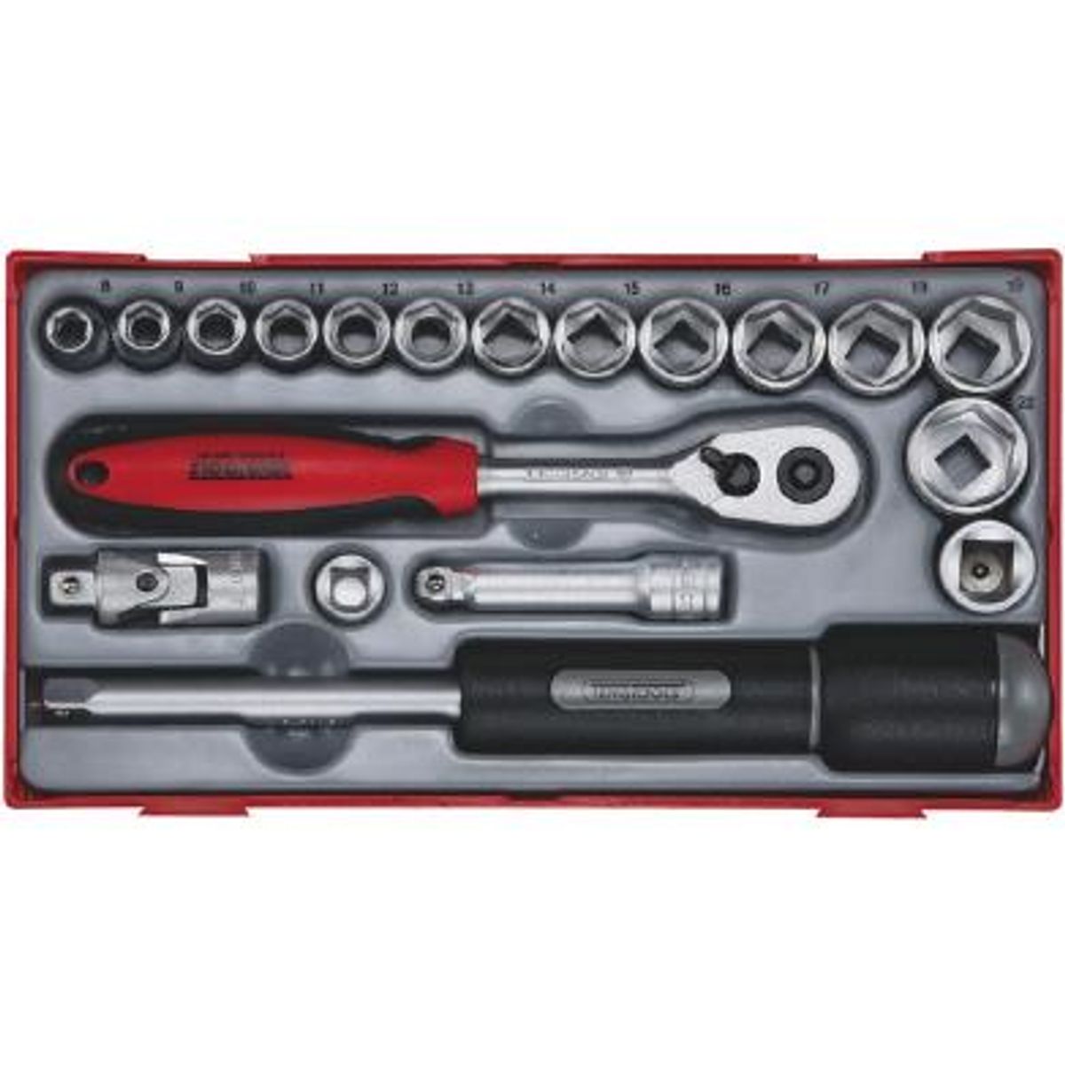 Teng Tools Topnøglesæt 3/8" TT3819 med 19 dele