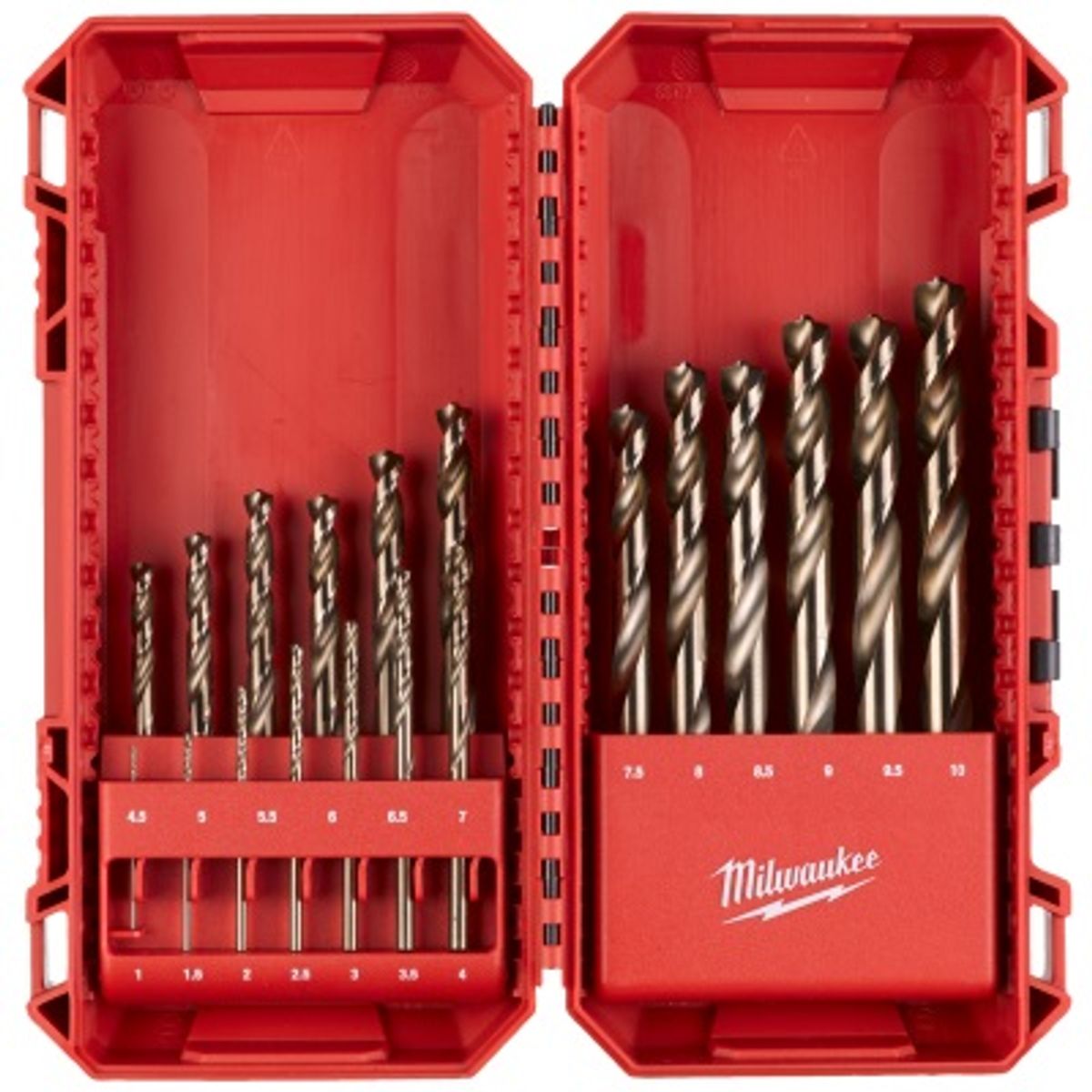 Milwaukee metalborsæt Red Cobalt HSSG-CO POF 1-10mm - 19 dele