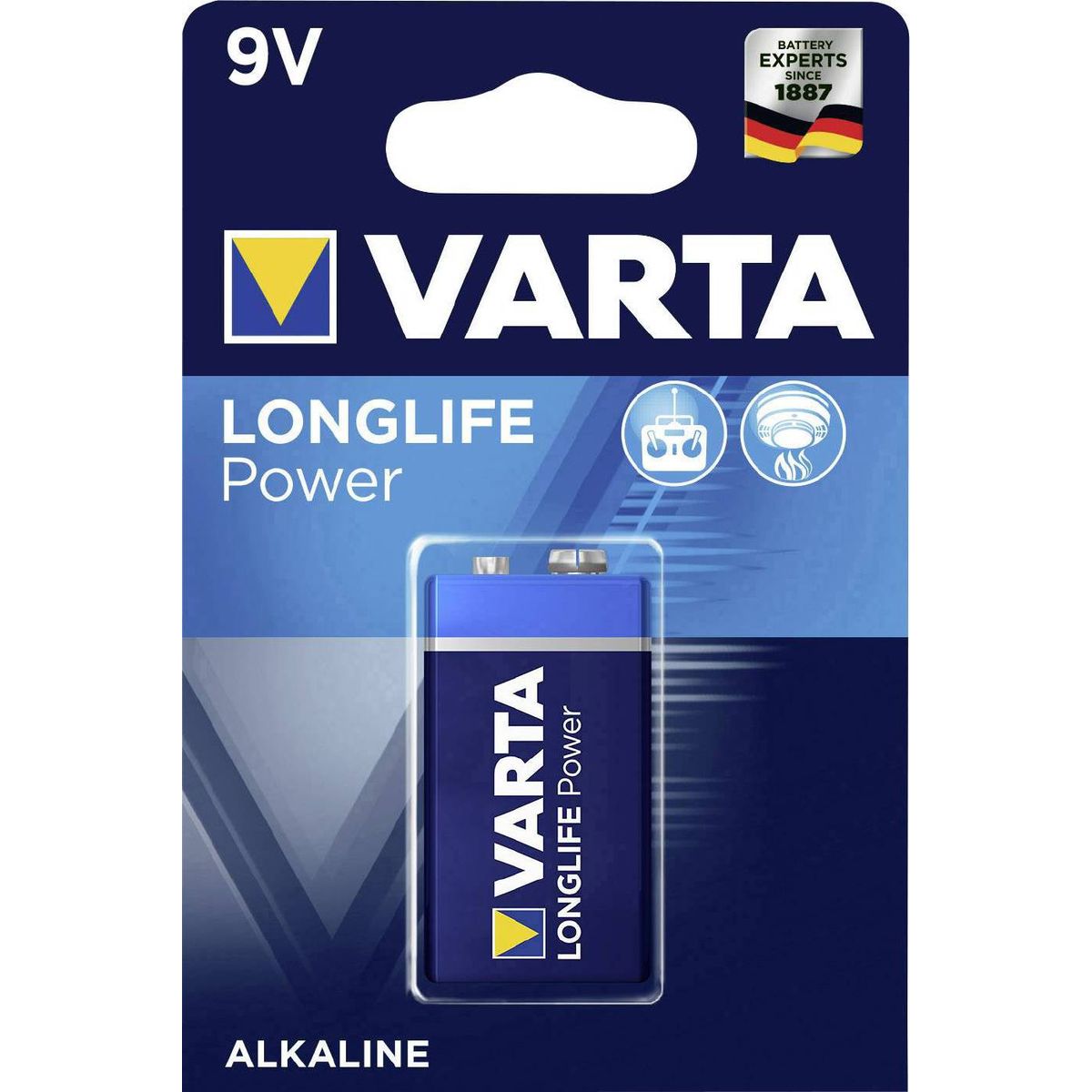 Varta Alkaliske batterier Longlife Power 6LR61 9V