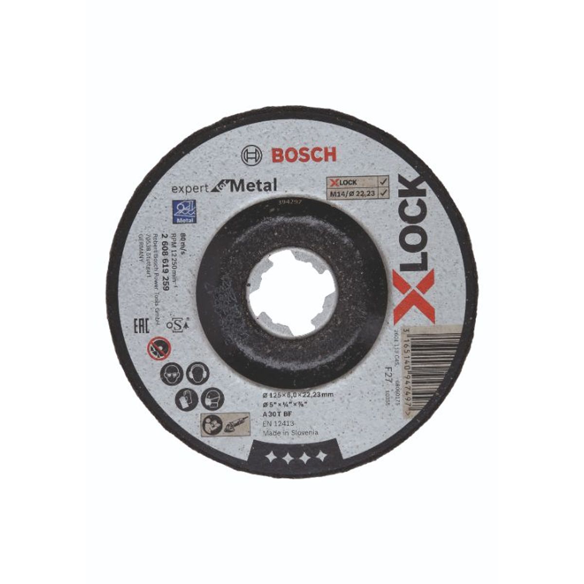 Bosch X-LOCK Expert for Metal-slibeskive 125 x 22,2 x 6mm