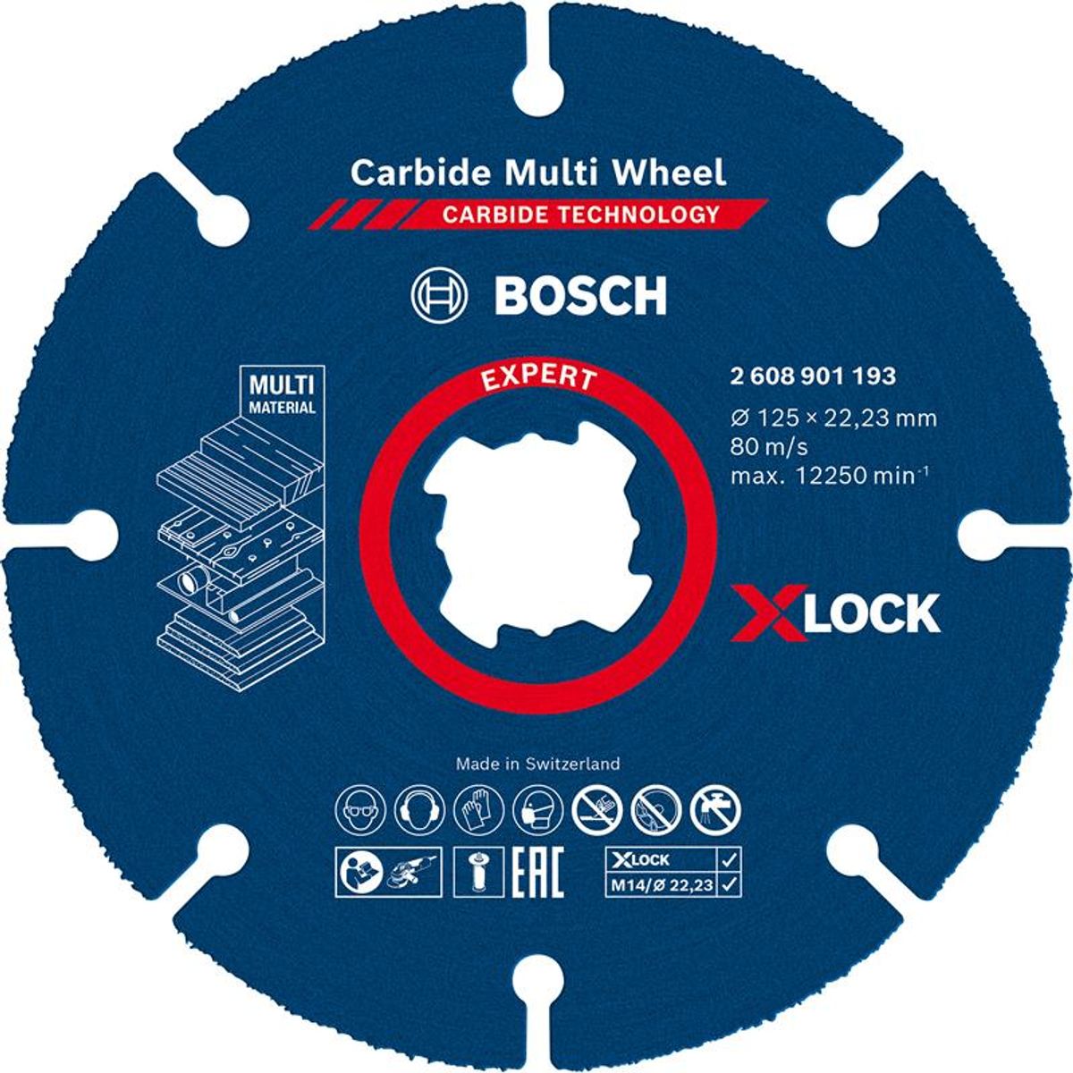 Bosch EXPERT Carbide Multi Wheel X-LOCK skæreskive 125 mm, 22,23 mm