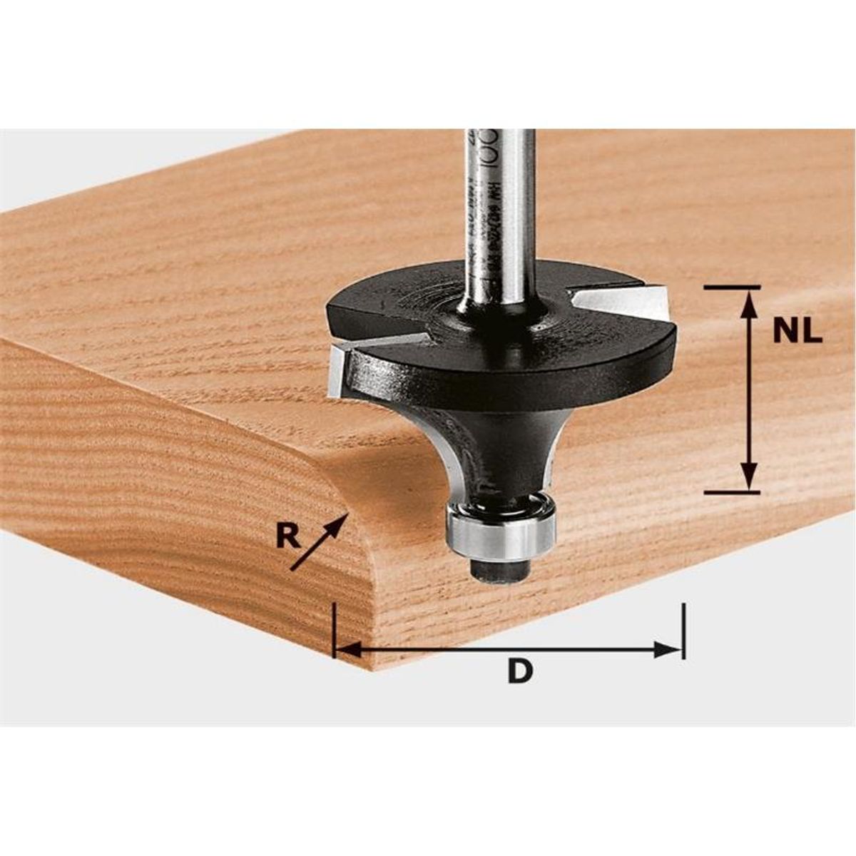 Festool Staffræser HW, skaft 8 mm HW S8 D16,7/R2 KL