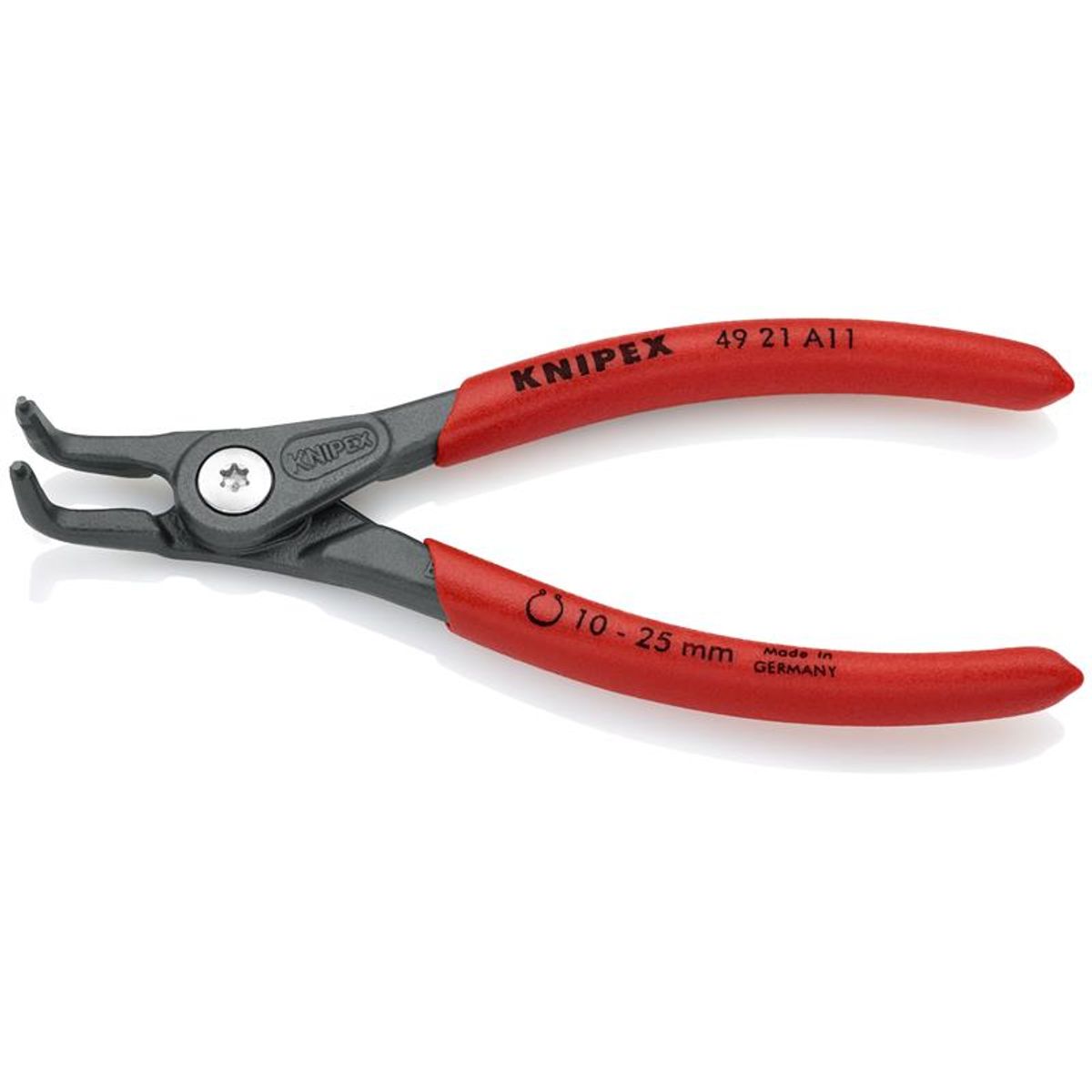 Knipex Præcisions-låseringstang til udvendige ringe på aksler grå atramenteret, betrukket med skridhæmmende kunststof 130 mm