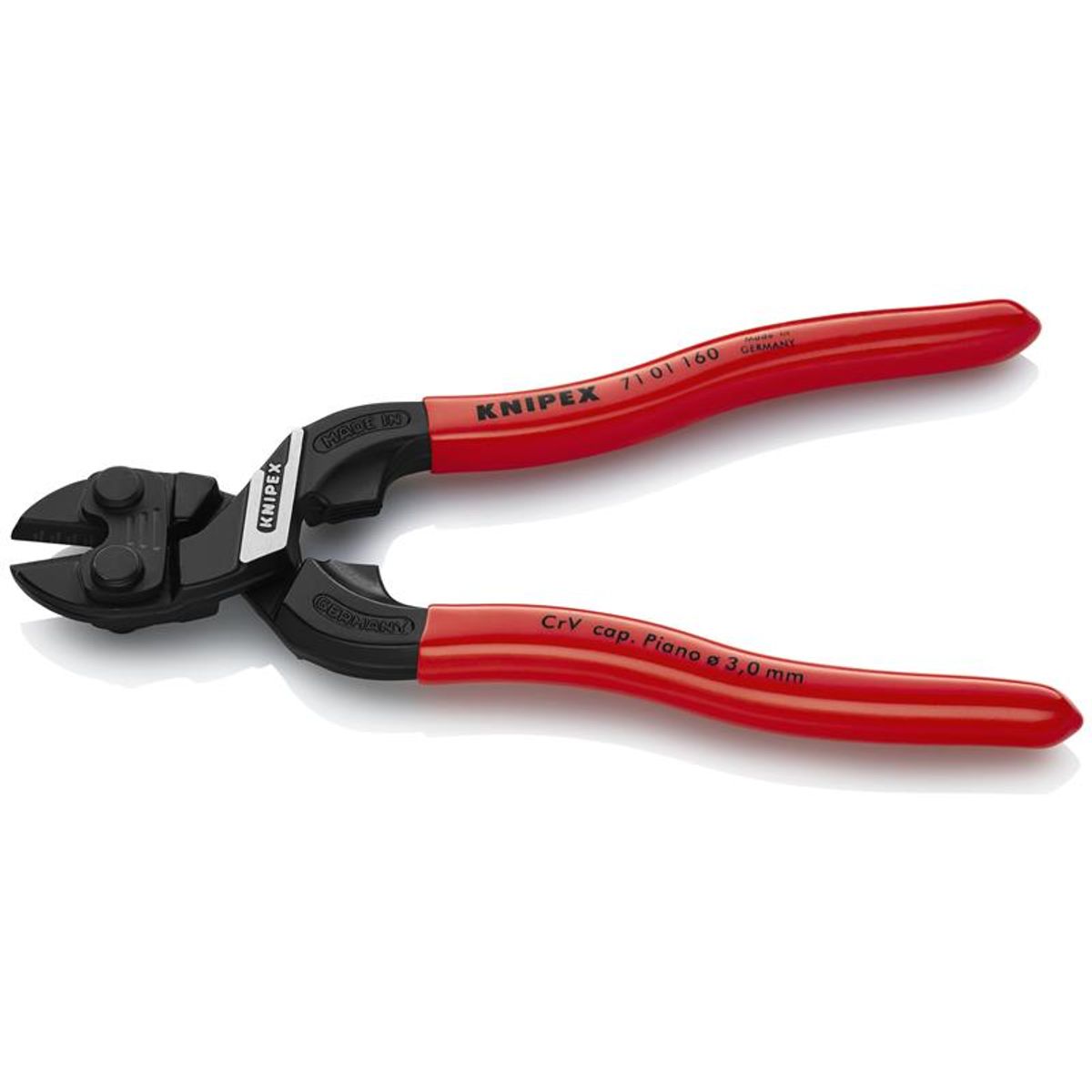 Knipex KNIPEX CoBolt ® S Kompakt boltsaks sort atramenteret, betrukket med kunststof 160 mm