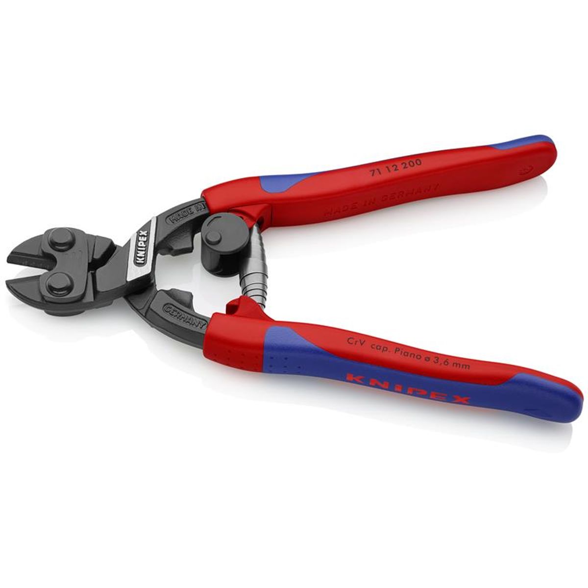 Knipex KNIPEX CoBolt ® Kompakt boltsaks sort atramenteret, med slanke flerkomponent-håndtag 200 mm