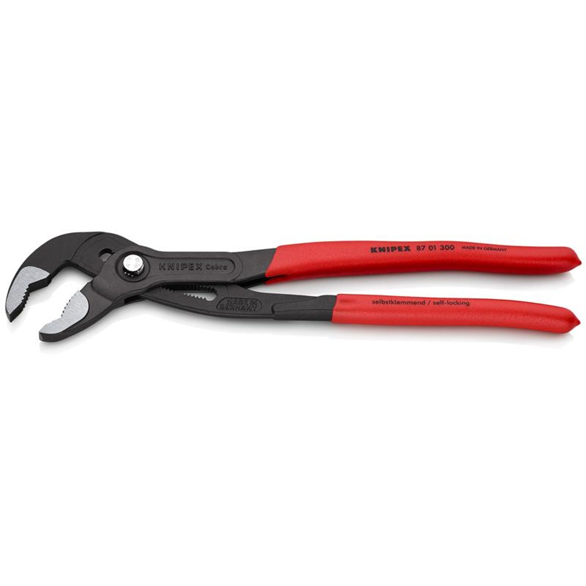 Knipex KNIPEX Cobra ® Hightech-vandpumpetang grå atramenteret, betrukket med skridhæmmende kunststof 300 mm