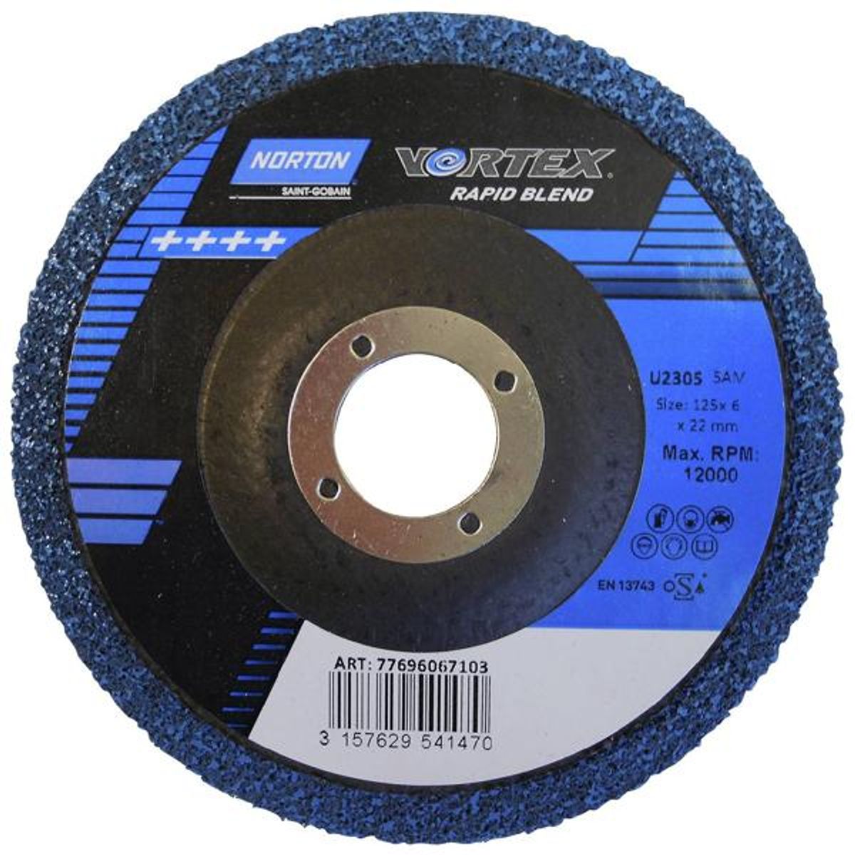 Norton Bear-Tex Rapid Finish VORTEX 125x6x22mm 5AM