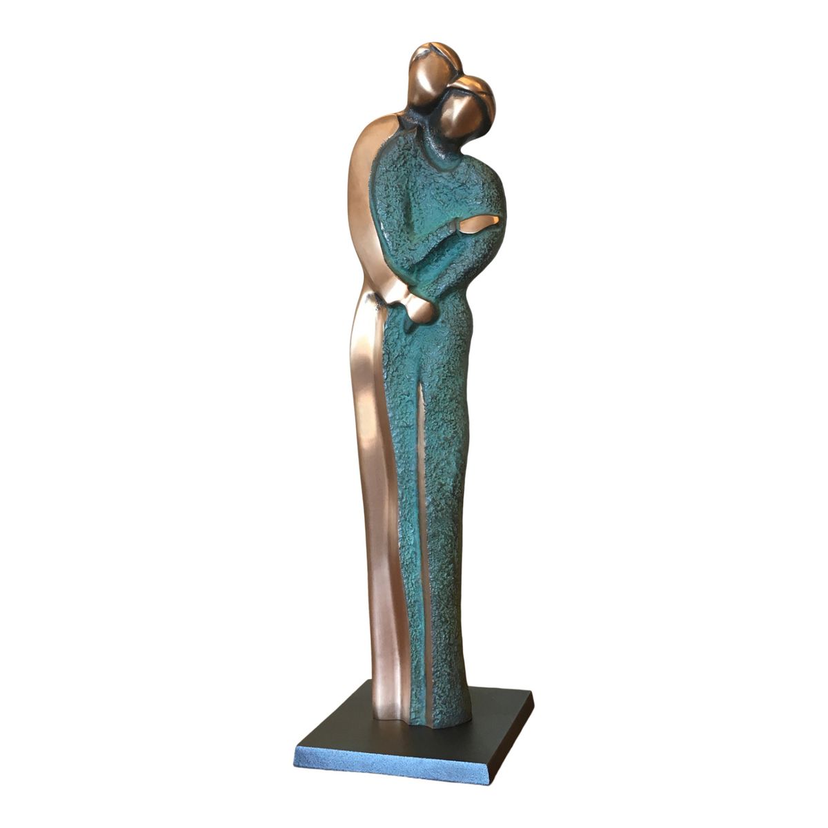 Bronzefigur par "Lykkelig Sammen", højde 27,5 cm. Flot gave til bryllup, kobberbryllup, sølvbryllup og til kæresteparret.