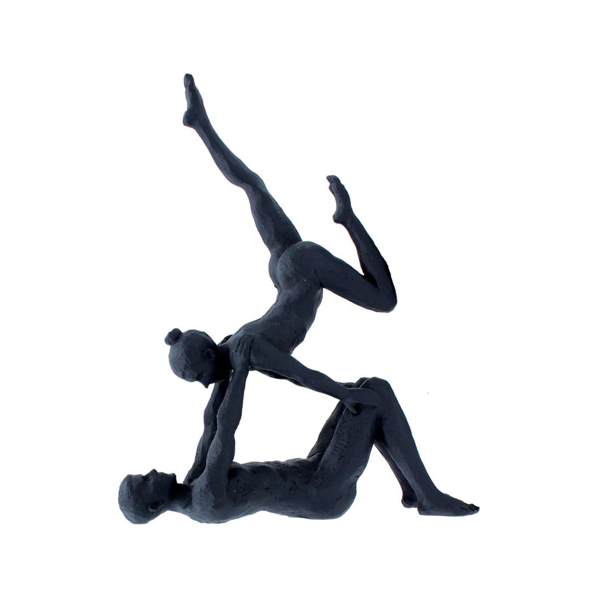 Yoga figur med par - Rustik sort