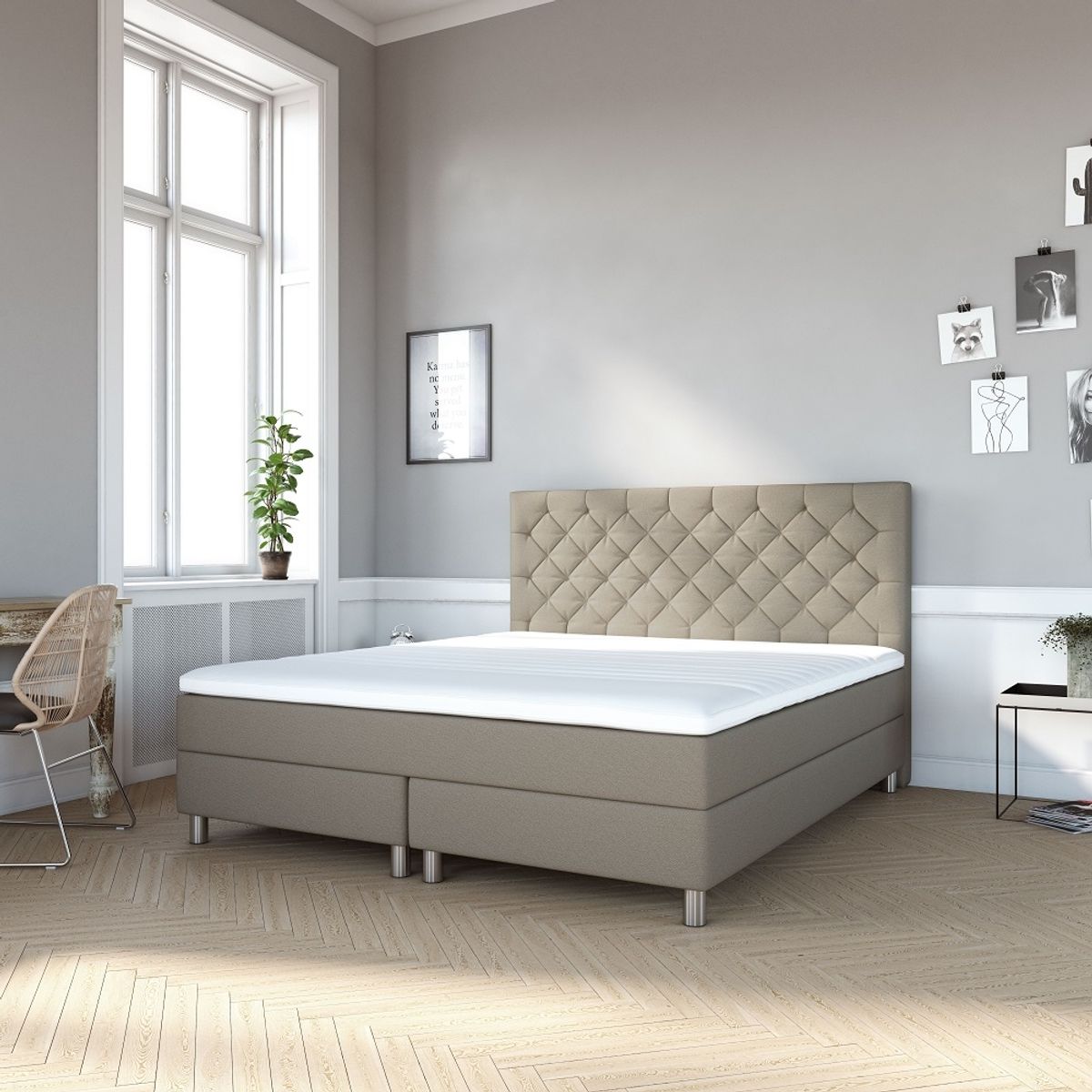 Livingbed - KARMA Classic Kontinental m. 5-zonet pocket 160x200 cm - Inkl. Latex toppe