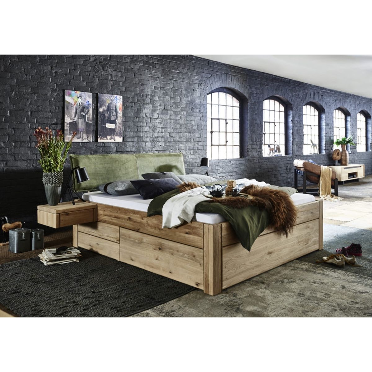 Tjørnbo - Easy Sleep skuffeseng gavl Nr7 - 140x200 cm - (140x210/220 cm) - Massiv Fyrretræ