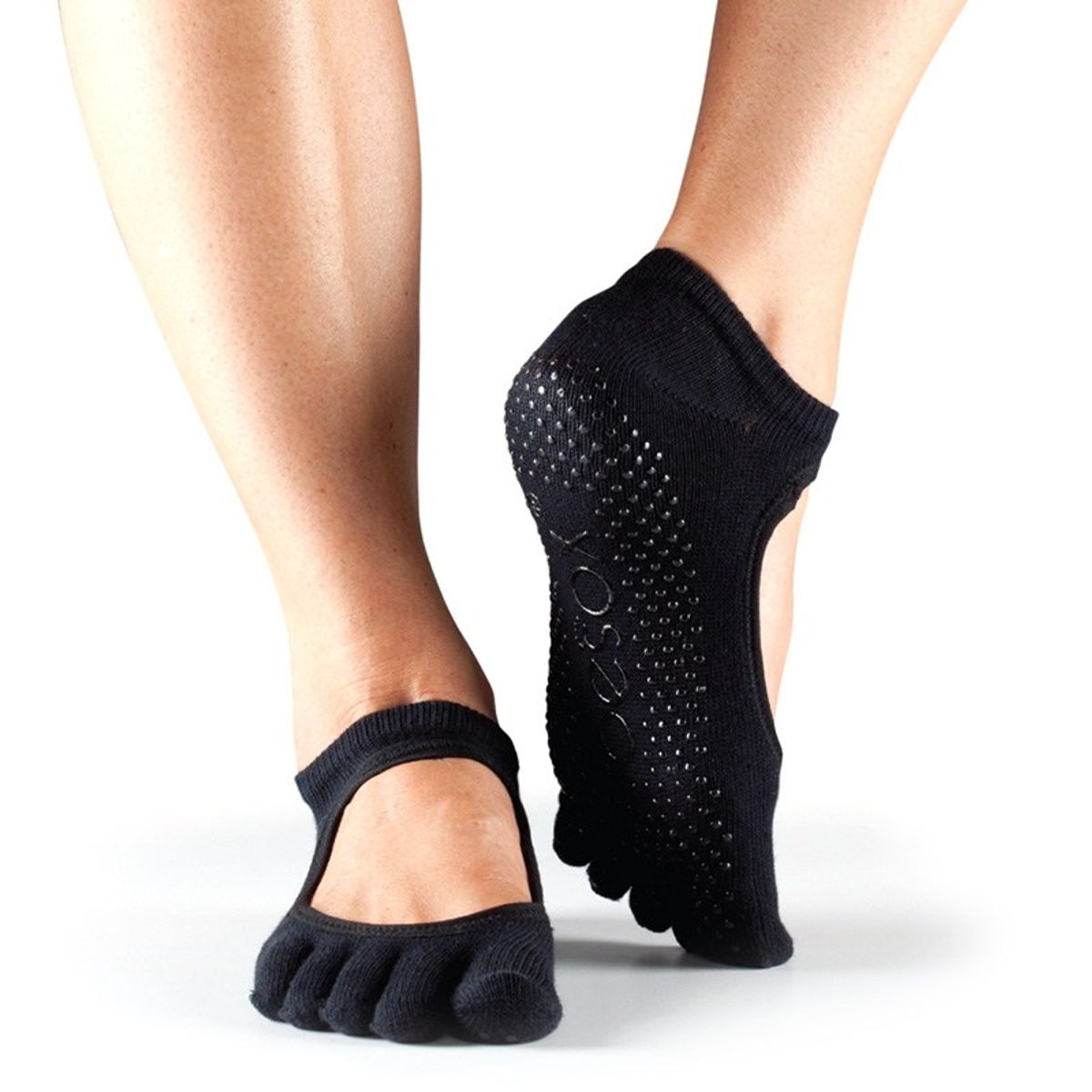 ToeSox Bellarina til Yoga & Pilates (Sort - L)