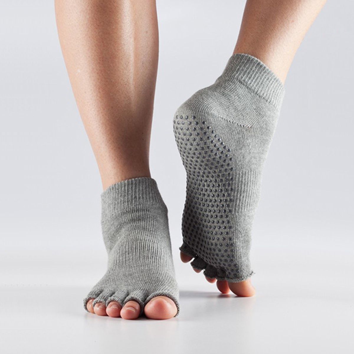 ToeSox Halftoe Ankel Non-slip (Heather Grey - M)