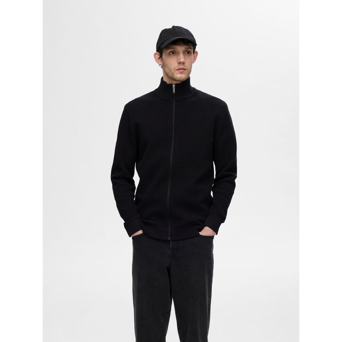 SLHROSS LS KNIT STRUCTURE FULL ZIP