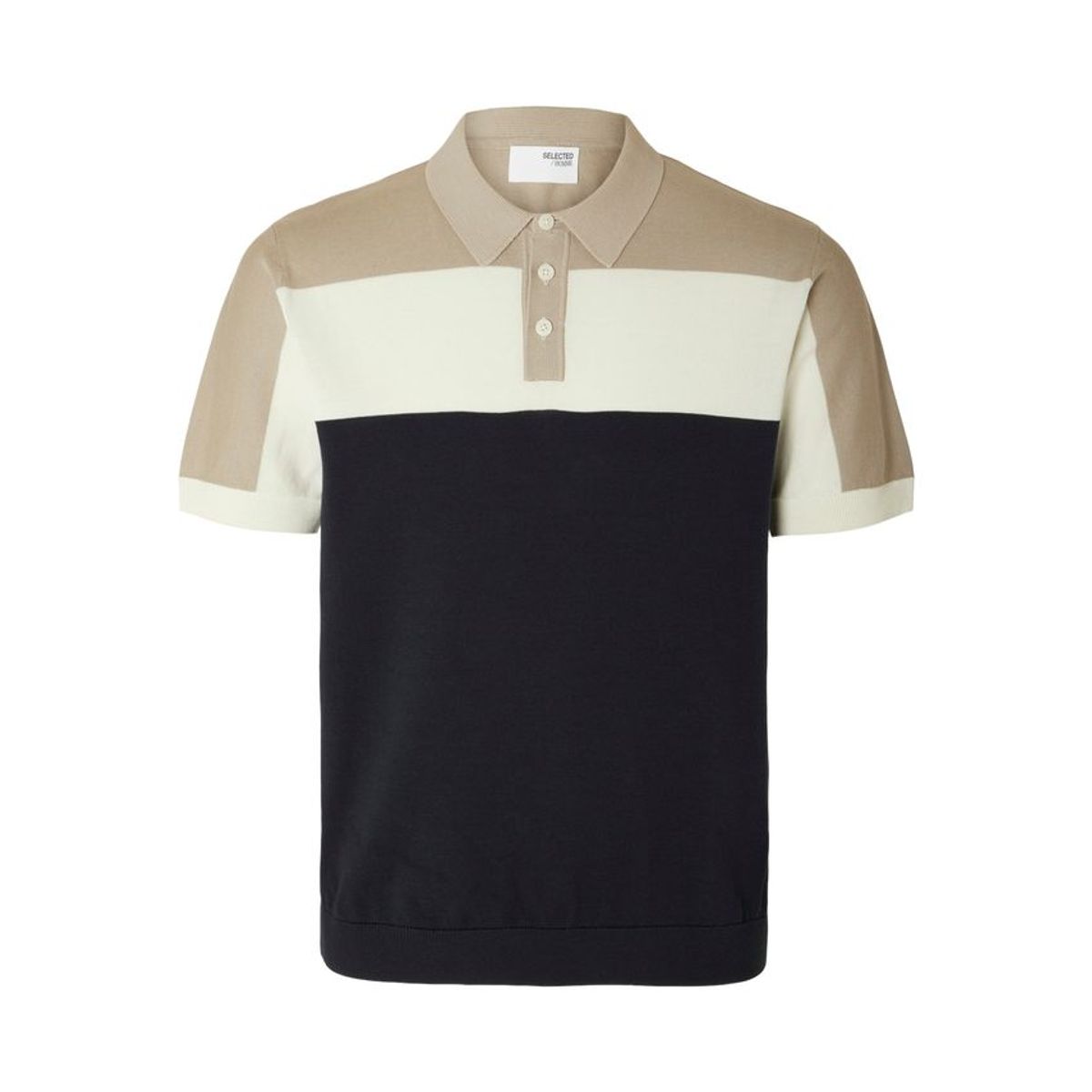 SLHMATTIS SS KNIT BLOCK POLO