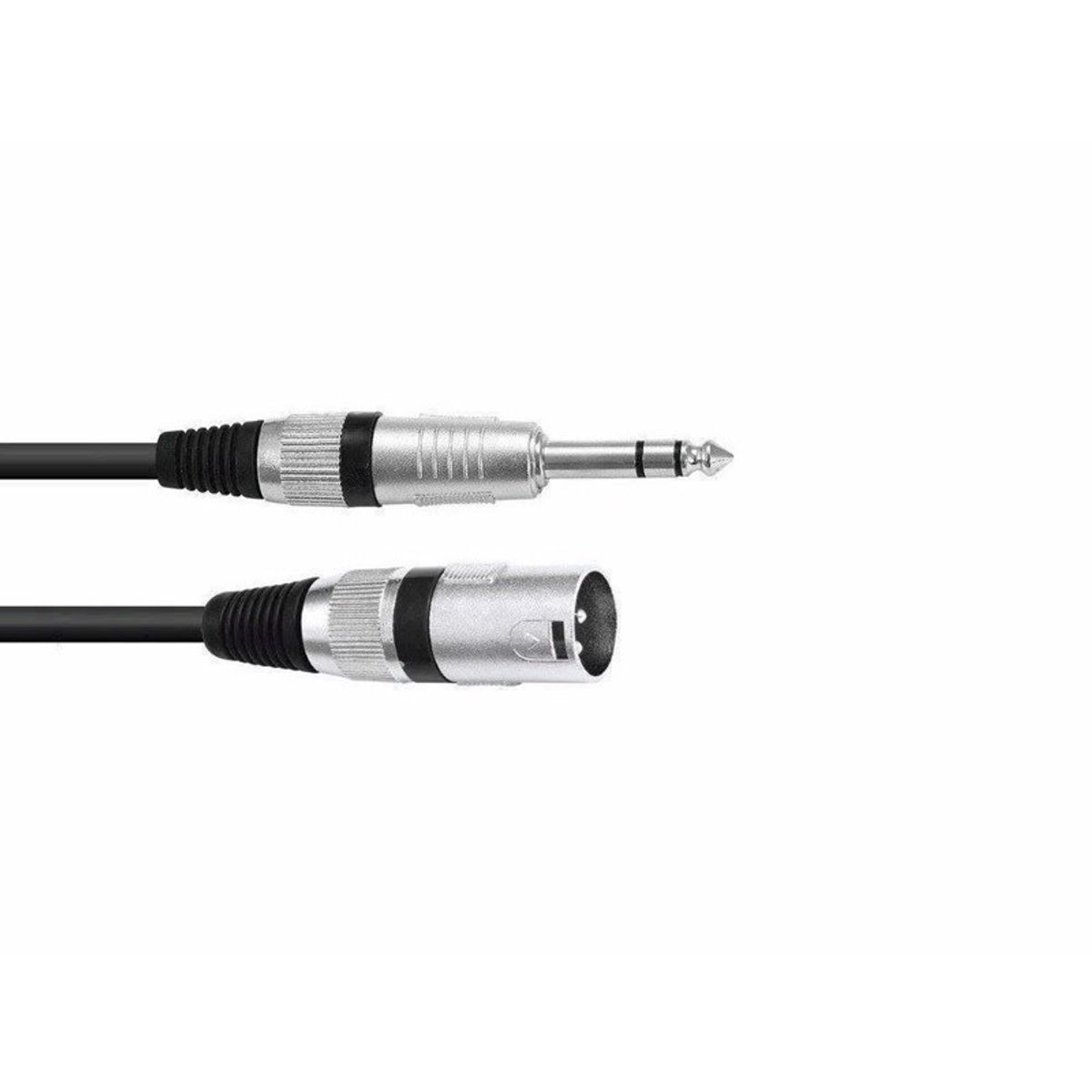 Adapterkabel XLR(M)/Jack stereo 5m bk