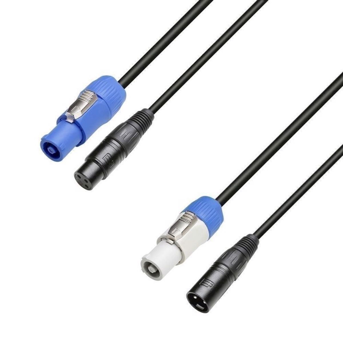 AH Power & DMX Cable Power Twist In & XLR female to Power Twist Out & XLR male 5m - 8101 PSDT 0500