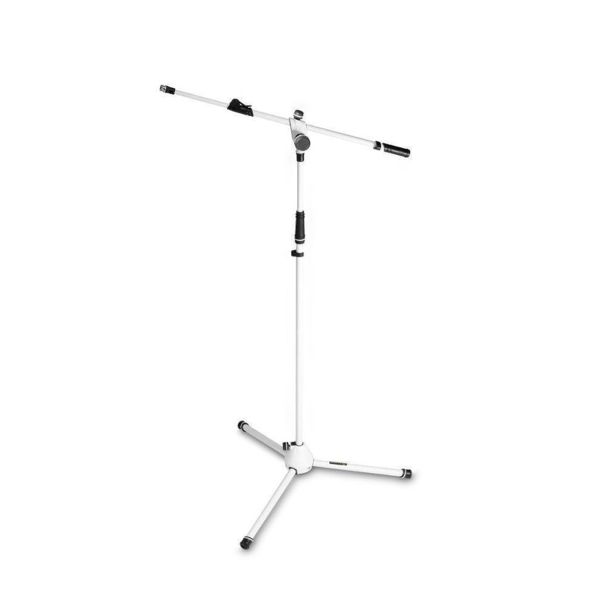 Gravity Mikrofonstativ with Folding Tripod Base and 2-Point Adjustment Telescoping Boom, White - MS 4322 W