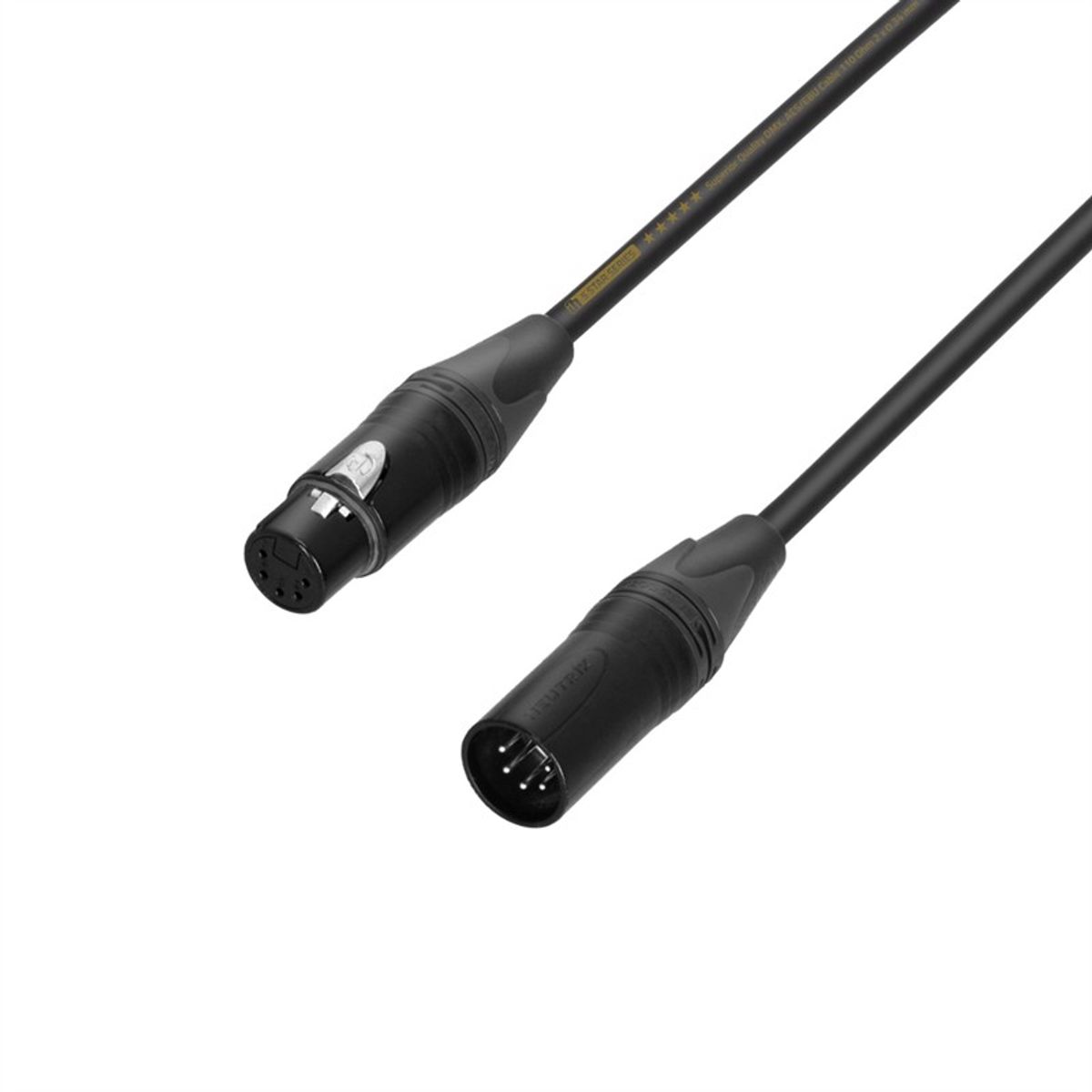 Neutrik Pro DMX kabel. 5 pol XLR-XLR. 1 meter