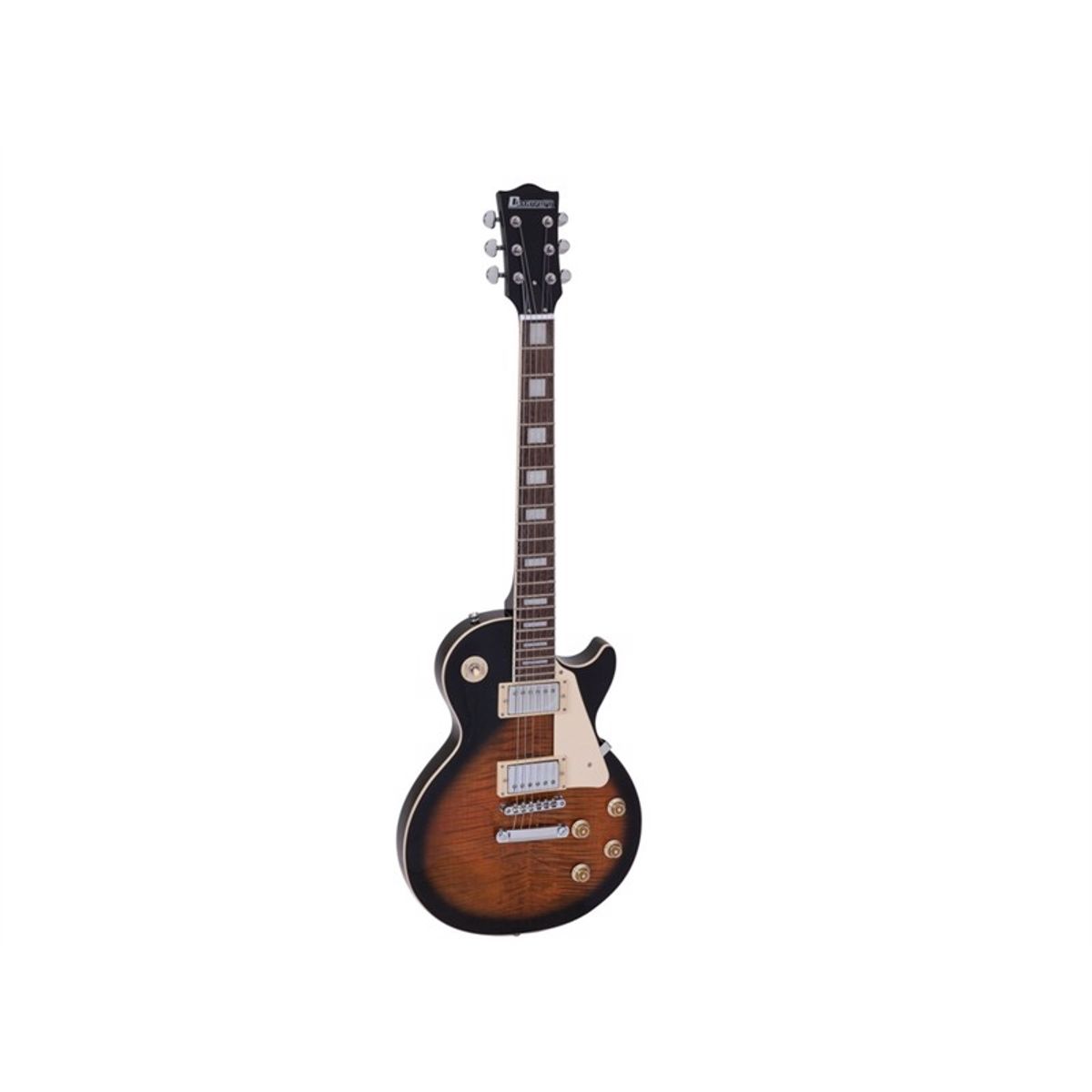 DIMAVERY LP-700 E-Guitar, flamed brown