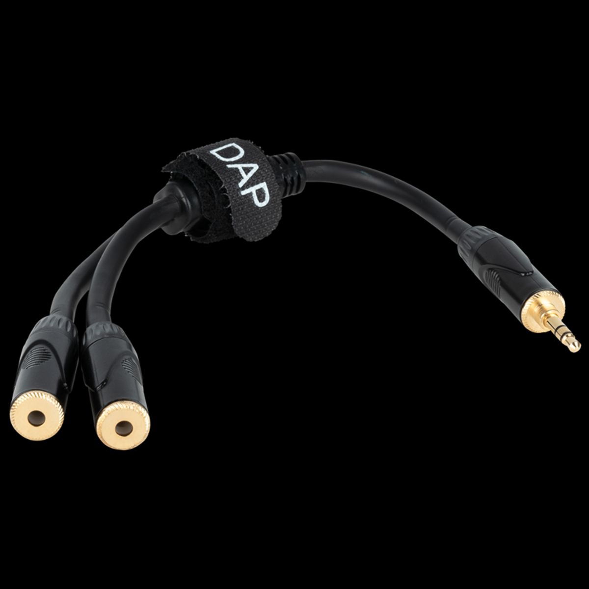 DAP FLA5 male stereo mini-jack to 2 female stereo mini-jack 0.3 m, black