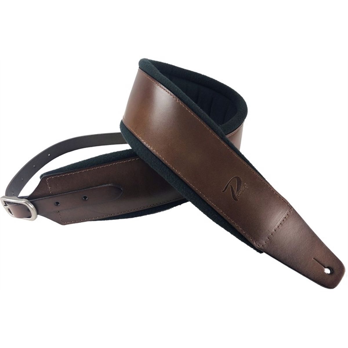 Profile FPB02 Pro Italian Leather Guitar Strap Dark Tan