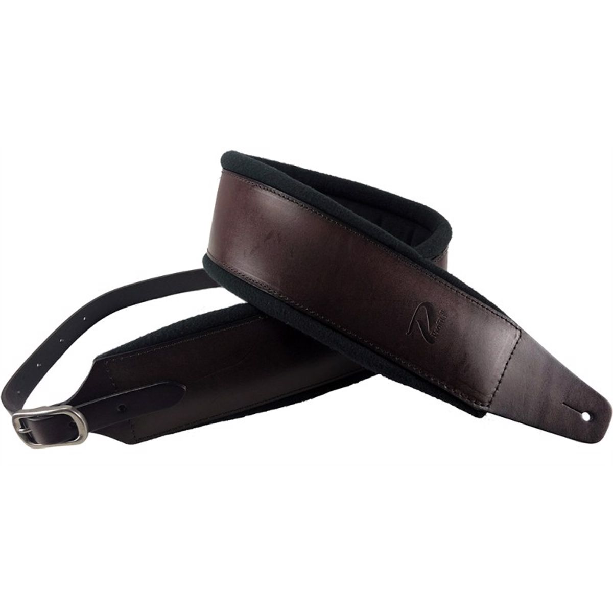 Profile FPB05 Pro Italian Leather Guitar Strap Dark Brown