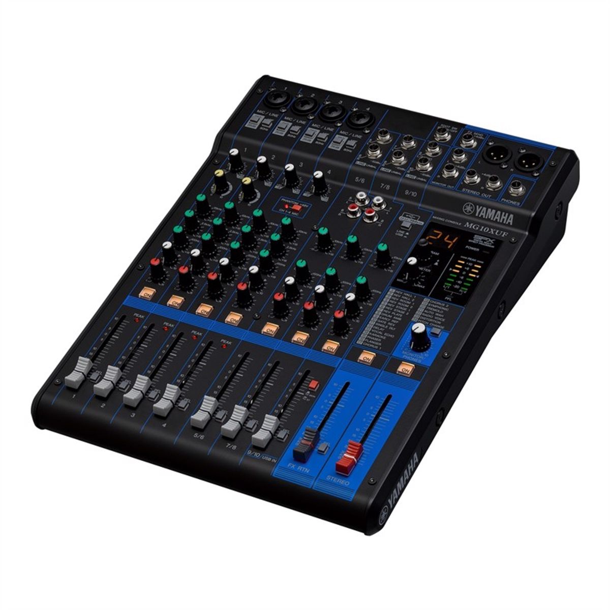 YAMAHA MG10XUF - PA Mixer 4 Mic / 10 Line Inputs (4 mono + 3 stereo). Digital Effects. USB