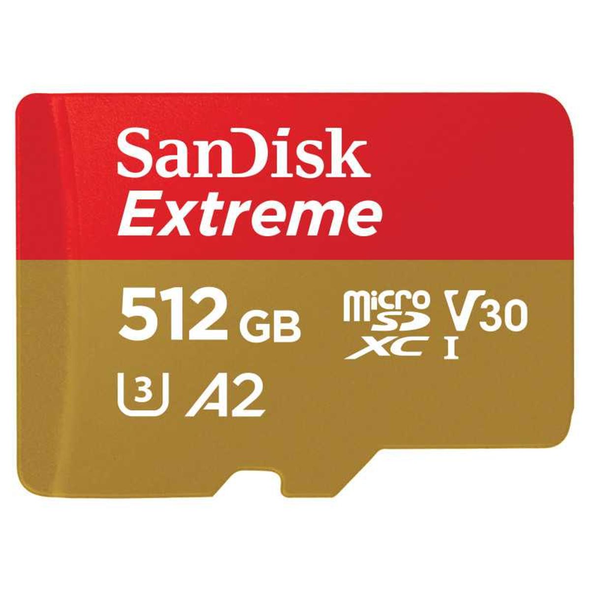 SANDISK MicroSDXC Extreme 512GB Adapter 160MB/s A2 C10 V30