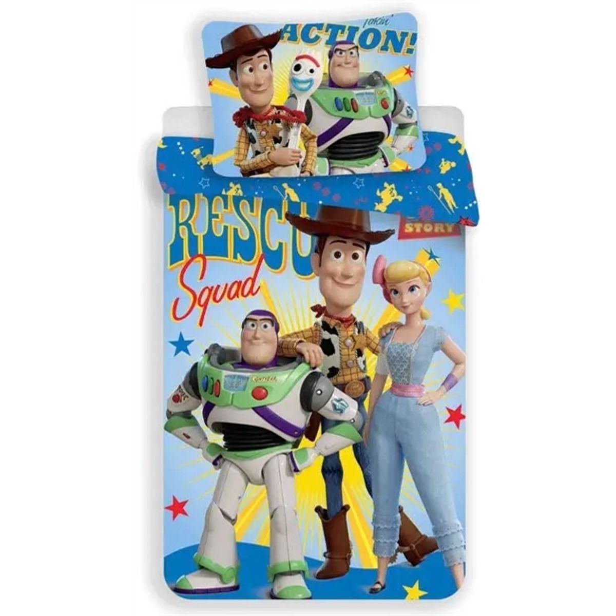 Toy Story Junior sengetøj 100x140 cm - Sengesæt med Toy Story - 2 i 1 design - 100% bomuld