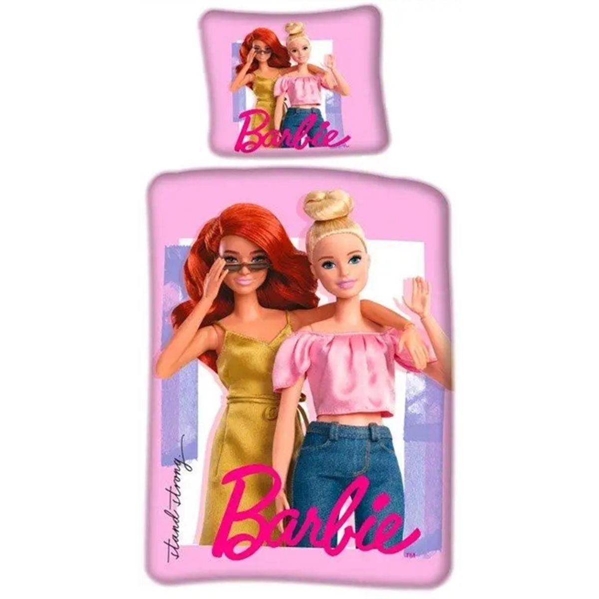 Barbie sengetøj 140x200 cm - Barbie Stay cool - Dynebetræk med 2 i 1 design - 100% bomulds sengesæt