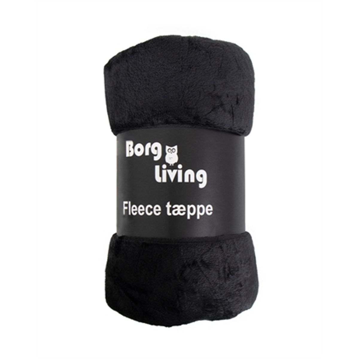 Fleece tæppe - Sort - 150x200 cm - Blødt og lækkert sofatæppe - Borg Living