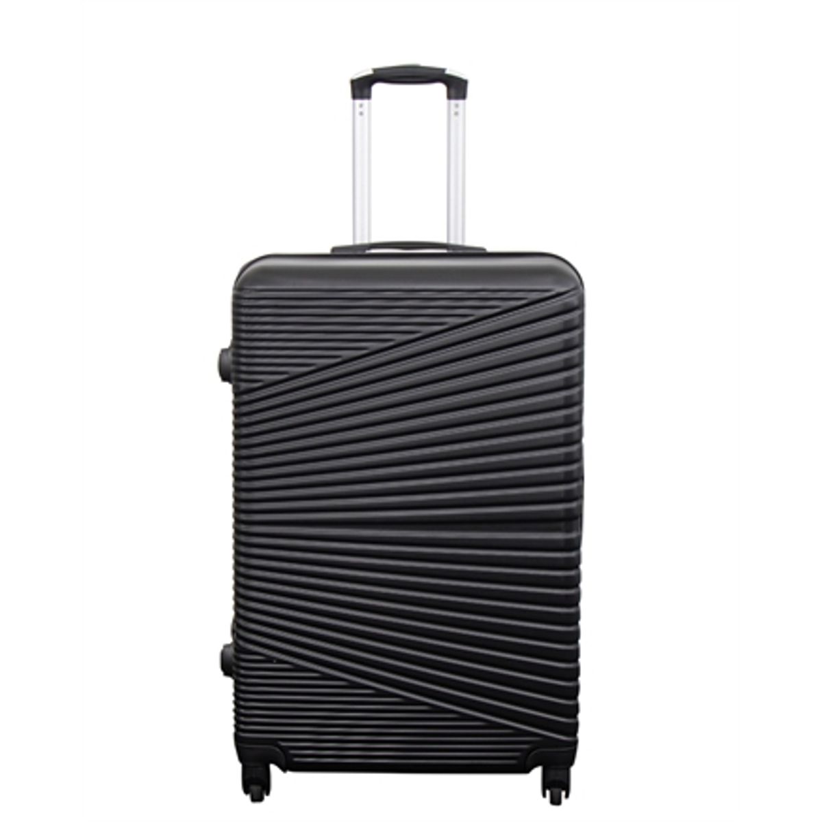 Stor kuffert - Nordic sort - Hardcase kuffert - Smart rejsekuffert