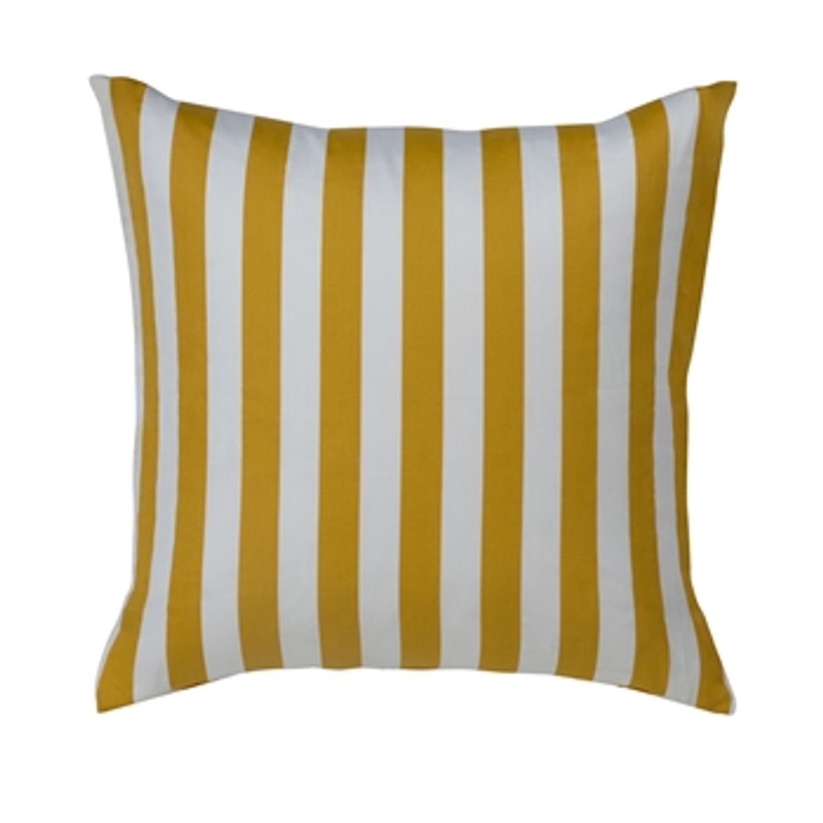 Pudebetræk 60x63 cm - Blødt bomuldssatin - Nordic Stripe - Gult og hvidt