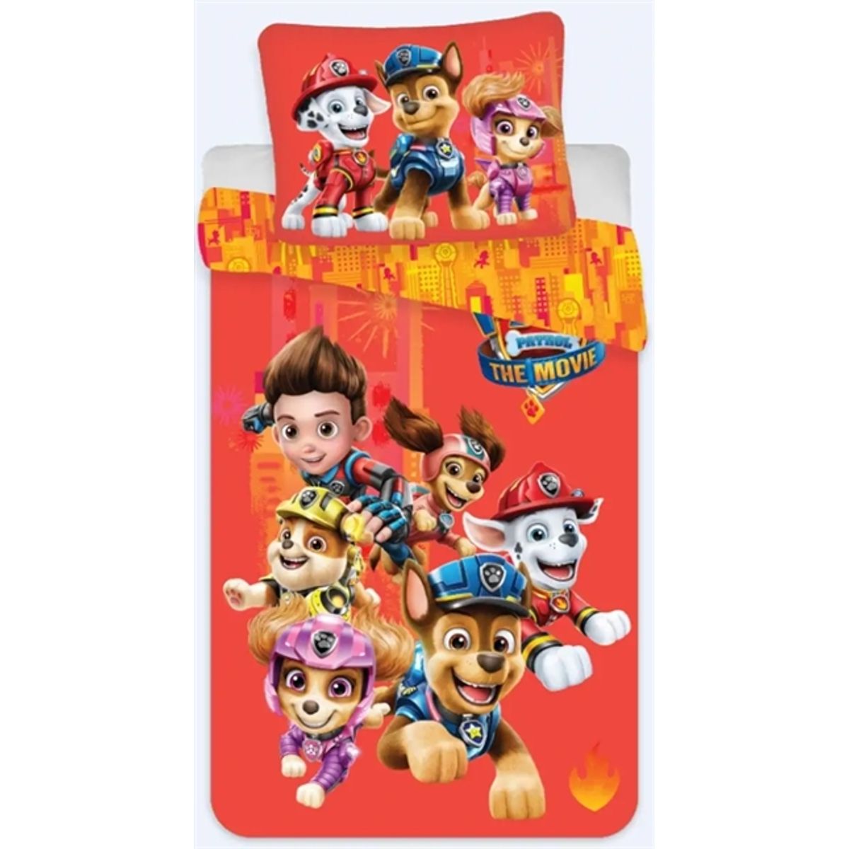 Paw Patrol sengetøj - 150x210 cm - Team Paw Patrol - Dynebetræk med 2 i 1 design - 100% bomulds sengesæt